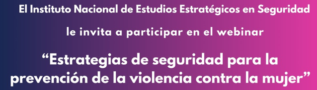 Webinar “Estrategias de seguridad para la prevención de la violencia contra la mujer”